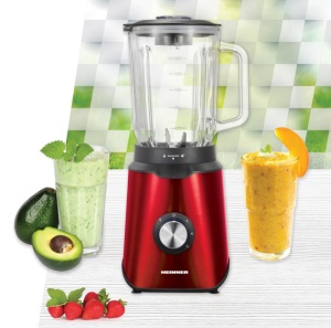 Blender HEINNER HBL-1000RED 1,5l/1000W/slaklena čaša/crveni - Img 2