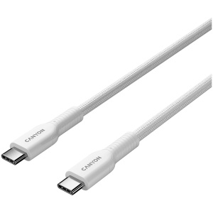 CANYON cable OnWire 60CL C-C 60W COLOR Braided 1m White CND-CCAP60AB10W - Img 2