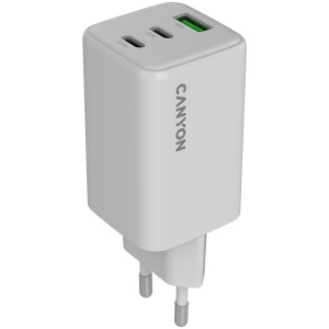 CANYON charger CU65ACC GaN 65W 2xPD 1xQC EU White CNS-CUW65ACC - Img 1