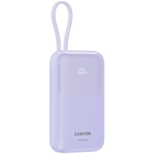 CANYON power bank OnPower 101 built-in cable 10000 mAh PD22.5W Purple CNS-CPB101PU - Img 3