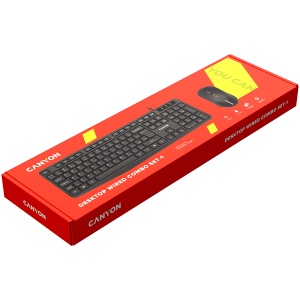 CANYON SET-1 EN/AD Keyboard+Mouse Wired Black CNE-CSET1-AD - Img 3
