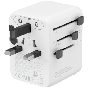 CANYON Travel Adapter OnTour 70 EU/UK/US/AUS 70W White CNS-TA70W1006W - Img 2