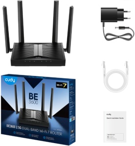 Cudy BE3600 WR3600H 2.5G Wi-Fi 7 Router Dual Band 2.4+5Ghz Wi-Fi 1W/4LAN Gbit,4x5dBi - Img 2