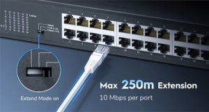 Cudy GS1024L, 24-Port 10/100/1000M Gigabit 16x Gbit RJ45 Rackmount Switch - Img 4