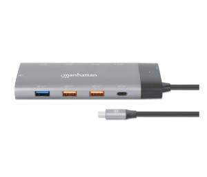 Docking station Manhattan 130714 10in1 USB-C - 2xHDMI/5xUSB/LAN/PD 100W - Img 3