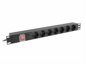 ExeLink Razvodni PDU panel za rack 19 in, sa 7 utičnih mesta, kabl 2m (aluminijum)