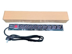 ExeLink Razvodni PDU panel za rack 19 in, sa 9 utičnih mesta, kabl 2m (aluminijum)