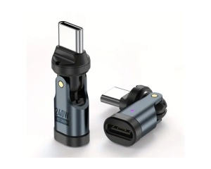 FAST ASIA Rotirajuci USB-C (M/Ž) adapter, 240W,480Mbps, 540 stepeni rotacije