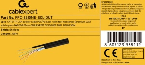 FPC-6260ME-SOL-OUT * Gembird FTP cat6 Outdoor+SAJLA, solid 23AWG, 0,57mm PREMIUM CCA pun presek 305m - Img 3