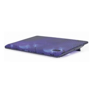 Gembird Notebook Cooling Stand 15,6in, 2x 12,5 cm Fan, LED Backlight, USB Passthrough, Black NBS-2F15-05