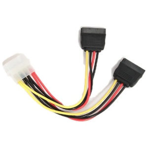 Gembird Power Supply Internal Y-Splitter, 5.25in (Molex) to 2x SATA CC-SATA-PSY