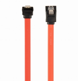 Gembird SATA III Data Cable, w/ Metal clip, 90 degrees angled connector, 0.5m CC-SATAM-DATA90