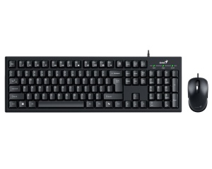 GENIUS KM-100SE USB YU crna tastatura+ USB crni miš * - Img 2