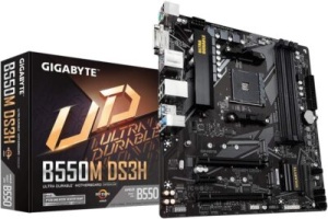 Gigabyte AM4, AMD B550 Chipset, 4x DDR4 DIMM, Supports AMD Ryzen 5000 Series/ Ryzen 5000 G-Series/ Ryzen 4000 G-Series and Ryzen 3000 Series Processors B550M DS3H 1.7