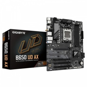 Gigabyte AM5, B650 Chipset, 4x DDR5, SuperSpeed Storage：1*PCIe 5.0 + 2*PCIe 4.0 M.2 Connectors B650 UD AX *