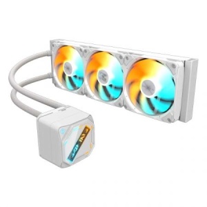 Gigabyte GAMING 360 ICE, DIY-friendly fans with slide-lock and DAISY-CHAIN, The ARGB fan lighting can be synchronized with other devices GP-GIGABYTE GME 360I