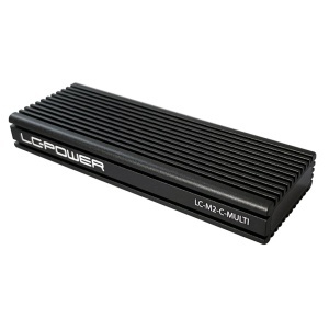 HDD SSD Rack LC Power LC-M2-C-MULTI NVME Enclosure for M.2 SSD USB3.2 Gen.2x1 Type C Black *