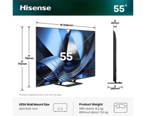 HISENSE 55 inča 55U7SE ULED MiniLED 4K UHD Smart TV - Img 2