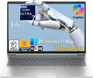 HP HP EliteBook 8 G1i 16 NB PC,Intel Core Ultra 7 255U,32GB DDR5-5600 RAM,512GB PCIe NVMeTM SSD,16" AG UWVA WUXGA 1920x1200,Intel Graphics,Backlit,2 Thunderbolt 4,1 USB-C 3.2,1 HDMI 2.1,1 USB-A,BT 5.4,FP,Win11Pro,US,Glacier Silver Aluminum,3yw CA6Z9ET