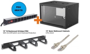 Intellinet 19'' Zidni orman 9U/560mm+PDU+ Patch cable x2 kom