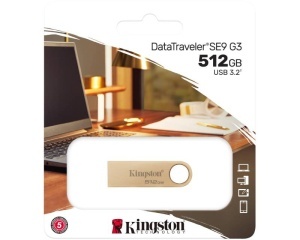 KINGSTON 512GB DataTraveler SE9 G3 USB 3.0 flash DTSE9G3/512GB champagne *