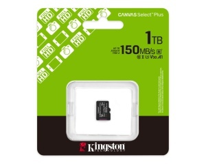 KINGSTON Memorijska kartica U1 V10 microSDXC 1TB Canvas Select Plus G3 150R A1 SDCS3/1TBSP