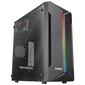 Kuciste Everest Saber 250W Akrilna stranica, M-ATX/RGB strip - Img 2