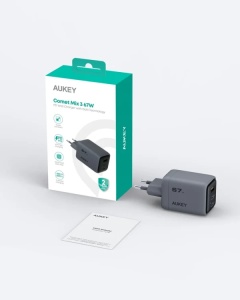 Kućni punjač AUKEY PA-C3 Fast 3-port 67W GaN - Img 6