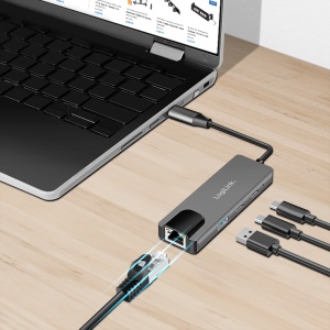 Lan HUB Type C, 1 x 2.5 Gb LAN, 1x USB-A 3.0, 2 x USB Type C 2.0, Logilink - Img 3