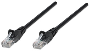 LAN UTP kabl intellinet 320757 Cat5e CCA/Black/2m - Img 1