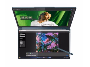 Laptop LENOVO Yoga Book 9 14IAH10 Win11 Pro/14" 2.8K OLED MT/U7-255H/32GB/1TB/bklt eng/smaragd - Img 3