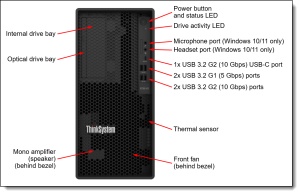 Lenovo ThinkSystem ST50 V2, Xeon E-2324G 3.1GHz/ 4.6GHz, 4C/ 8MB Cache, Intel C256, 1x 16GB TruDDR4 3200MHz (2Rx8, 1.2V) ECC UDIMM, 2x 960GB 3.5" 5400 Pro SSD Read Int., SW RAID, 1x GLAN, PCIe 4.0 x16, PCIe 3.0 x1, PCIe 3.0 x4, p/s 1x 50 7D8JA043EA