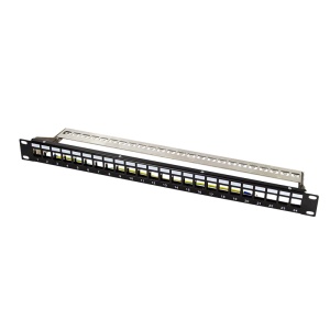 Logilink 19'' Patch Panel 1U, 24, prazan, sa nosačem kabla i uzemljenjem