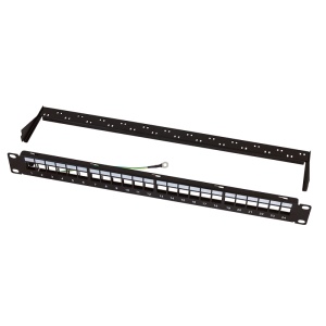 Logilink 19'' Patch Panel 1U, 24, prazan, shielded, sa nosačem kabla i uzemljenjem - Img 2
