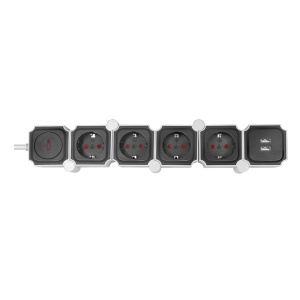 Logilink fleksibilni produžni kabl 4 mesta, 2 USB, 1.5m - Img 3