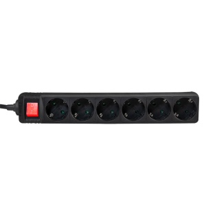Logilink produžni kabl 6 mesta, prekidač, 1.5m, crni - Img 2