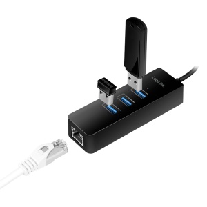 Logilink USB 3.2 Gen 1 Hub, 3-port, USB type C - Gigabit Ethernet - Img 2