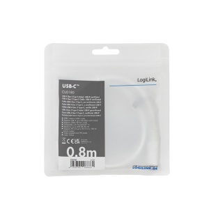 Logilink USB 4.0 Type C - C, M/M, E mark, PD, 8K, bela