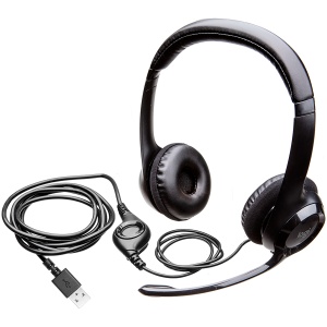 LOGITECH H390 Corded Headset - BLACK - USB 981-000406