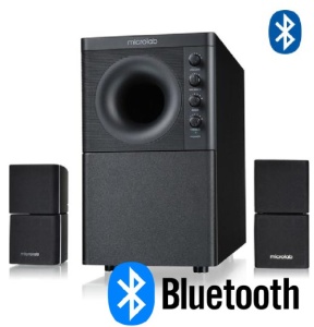 Microlab X3BT Aktivni drveni zvucnici 2.1 sistem 98W RMS, 3,5mm, Bluetooth - Img 2