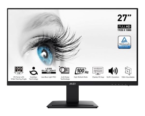 Monitor 27 MSI PRO MP273A Flat FHD IPS 100Hz HDMI/DP/VGA *