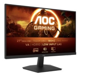 Monitor 27inc AOC 27G15N2 /VA/1920x1080/180Hz/1ms MPRT/HDMIx2,DP/VESA/crna - Img 6