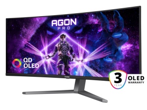 Monitor AOC AG346UCD 34"/OLED, zakrivljen/3440X1440/175/0,03 ms/HDMIX2,DP,USB/A Sync/VESA/zvucnici - Img 3