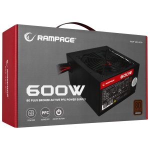 Napajanje 600W Rampage RMP-600-80P, 80Plus Bronze 12cm fan APFC - Img 3
