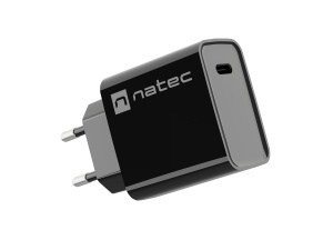 Natec RIBERA USB Type-C Charger, QC3.0 & PD3.0, 3A 20W, Black NUC-2060 - Img 1