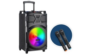 Partybox zvučnik Intex T-350 TUFB (Dual) v5.1 Trolley FM/Aux/HDMI/USB/BT 5.1/2 x mic/ Daljinski 60W - Img 2