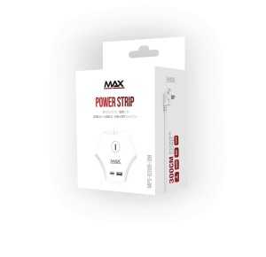 Produžni kabl sa prenaponskom zaštitom sa 3 utičnice MAX MPS-03UG-3M/3m/USB portovi(USB A + USB C ) - Img 3