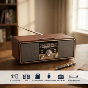 Retro bluetooth radio Elementa 6681BT/B - Img 4