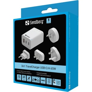 Sandberg 3in1 TravelCharger USB-C/A 65W 441-59 - Img 8