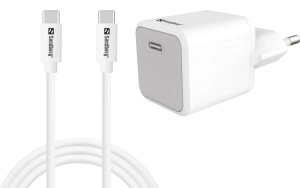 Sandberg 441-58 USB-C 20W Charger EU+USB-C>C, Incl. 1 m USB-C charge cable